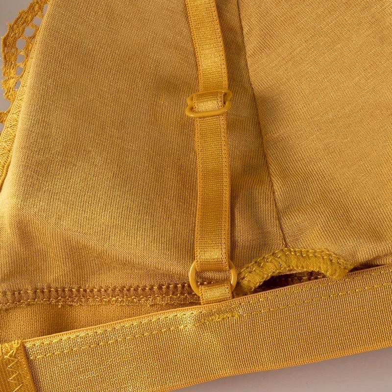 Ensemble de Lingerie Femme en Dentelle - Soutien-gorge Sans Coutures Dos Nu et Culotte Assortie