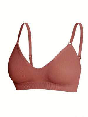 Soutien-gorge Push-up Sans Couture avec Bretelles Détachables - Lingerie Confort Invisible 3/4 Bonnet