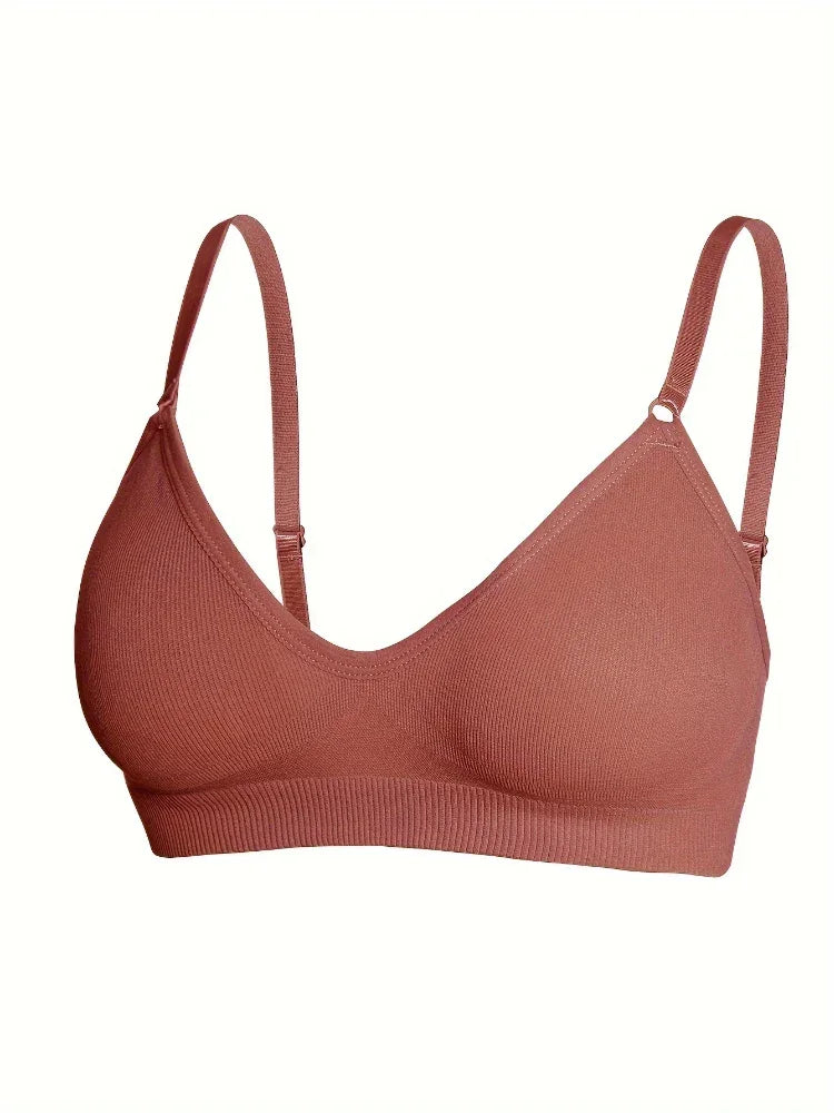 Soutien-gorge Push-up Sans Couture avec Bretelles Détachables - Lingerie Confort Invisible 3/4 Bonnet