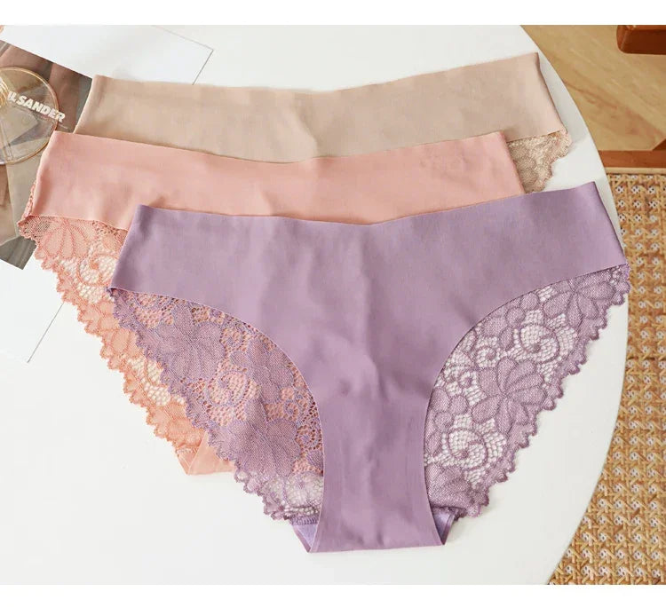 Culotte Dentelle Seamless CINOON Taille Basse - Slip Respirant et Confortable pour Femme