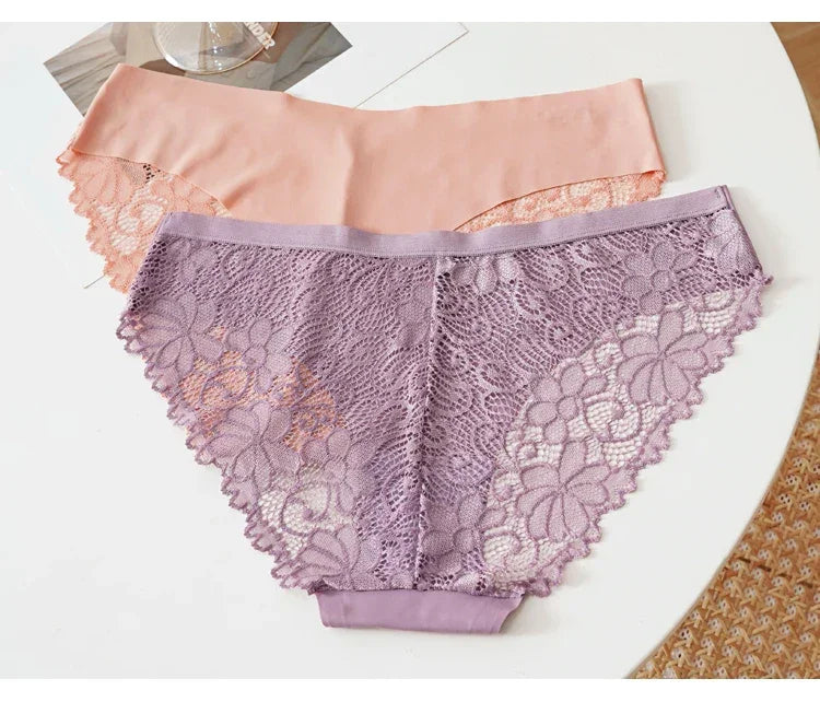 Culotte Dentelle Seamless CINOON Taille Basse - Slip Respirant et Confortable pour Femme
