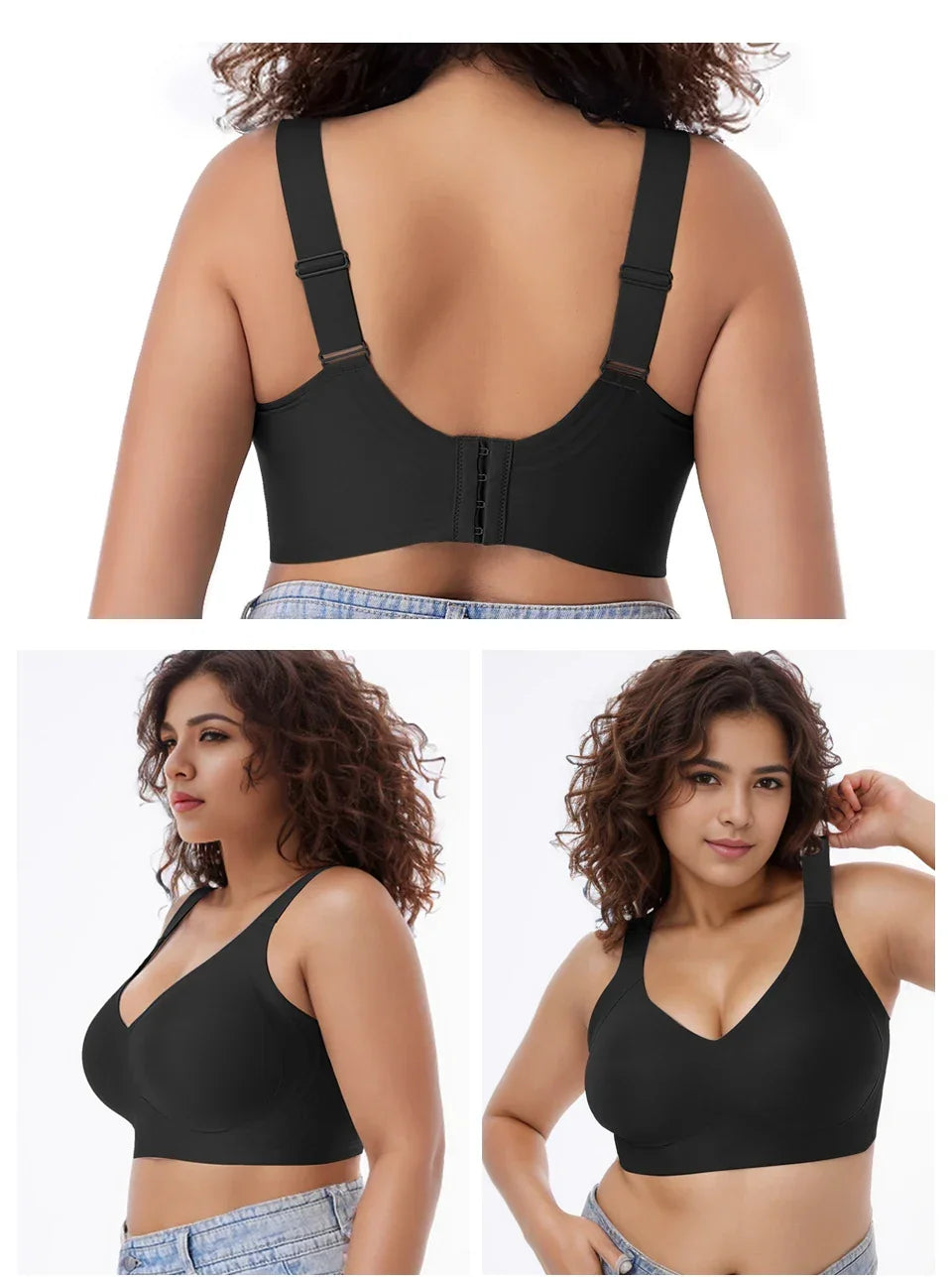 Soutien-gorge Grande Taille Sans Armatures Couvrance Complète - Push-up Doux Quotidien