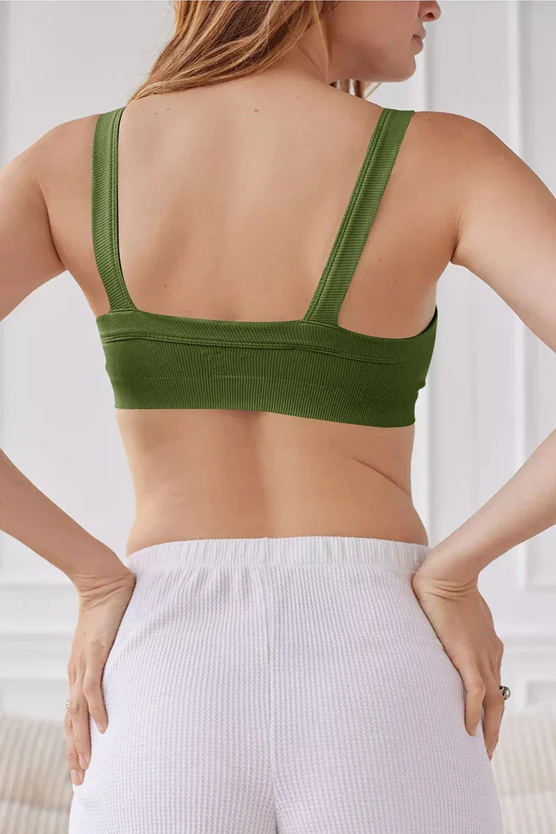 Top Tube Tricoté en Coton Femme - Débardeur Côtelé Élastique Sans Manches Style Streetwear