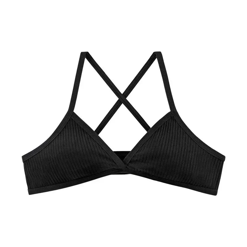 Bralette Triangle Deep V Style Français Sans Armatures - Lingerie Douce et Confortable - Just For Pure Ladies