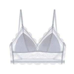 Soutien-gorge en Dentelle Deep V Dos Nu Sans Armatures - Bralette Push-up Seamless
