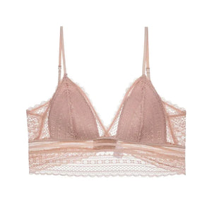 Soutien-gorge en Dentelle Française dos Nu sans Armatures - Bralette Triangulaire Douce