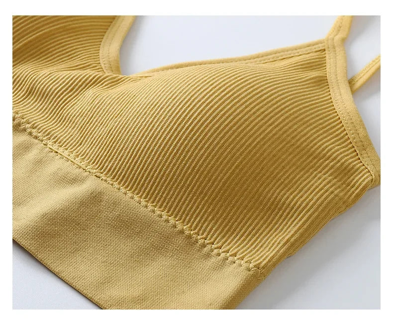 Ensemble Soutien-gorge Push-up et String Seamless - Lingerie Sport Fitness Femme