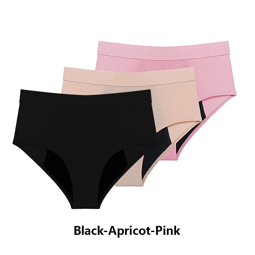 Culottes Menstruelles Flux Abondant - Lot de 3 culotte Périodiques Taille Haute Étanches
