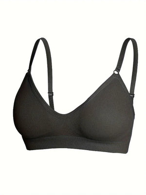 Soutien-gorge Push-up Sans Couture avec Bretelles Détachables - Lingerie Confort Invisible 3/4 Bonnet