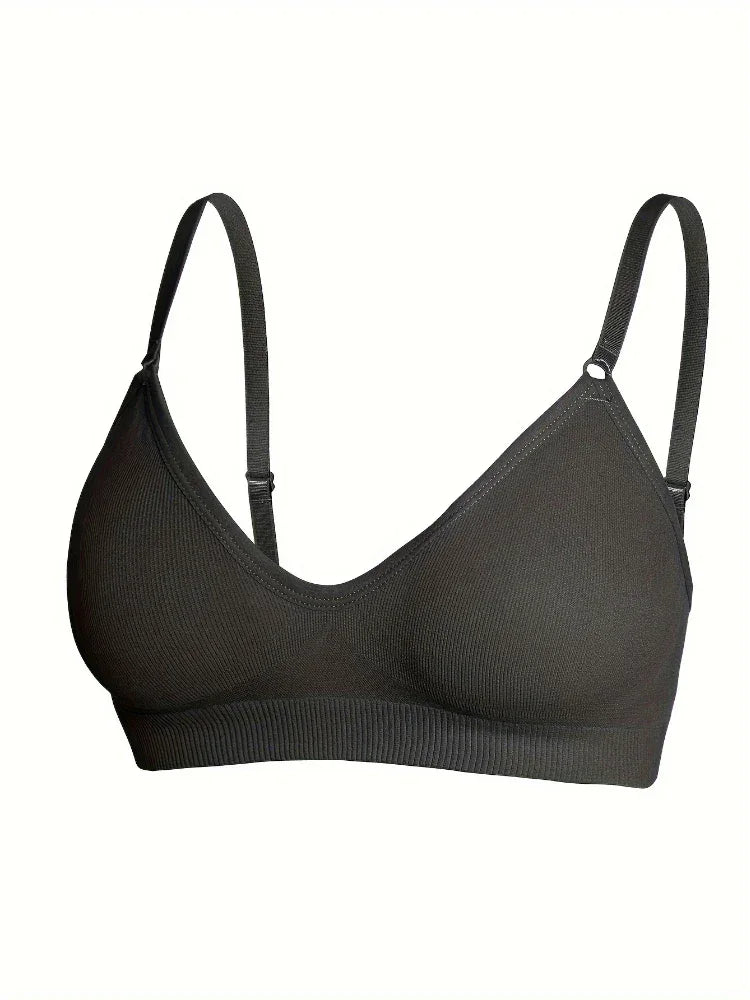 Soutien-gorge Push-up Sans Couture avec Bretelles Détachables - Lingerie Confort Invisible 3/4 Bonnet