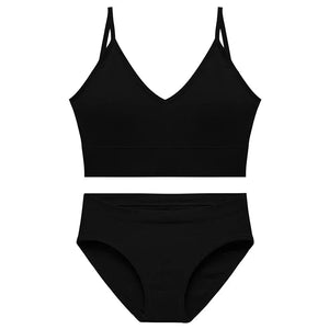 Ensemble Soutien-gorge Push-up et String Seamless - Lingerie Sport Fitness Femme