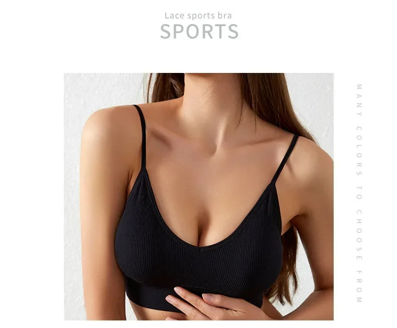 Ensemble Soutien-gorge Push-up et String Seamless - Lingerie Sport Fitness Femme