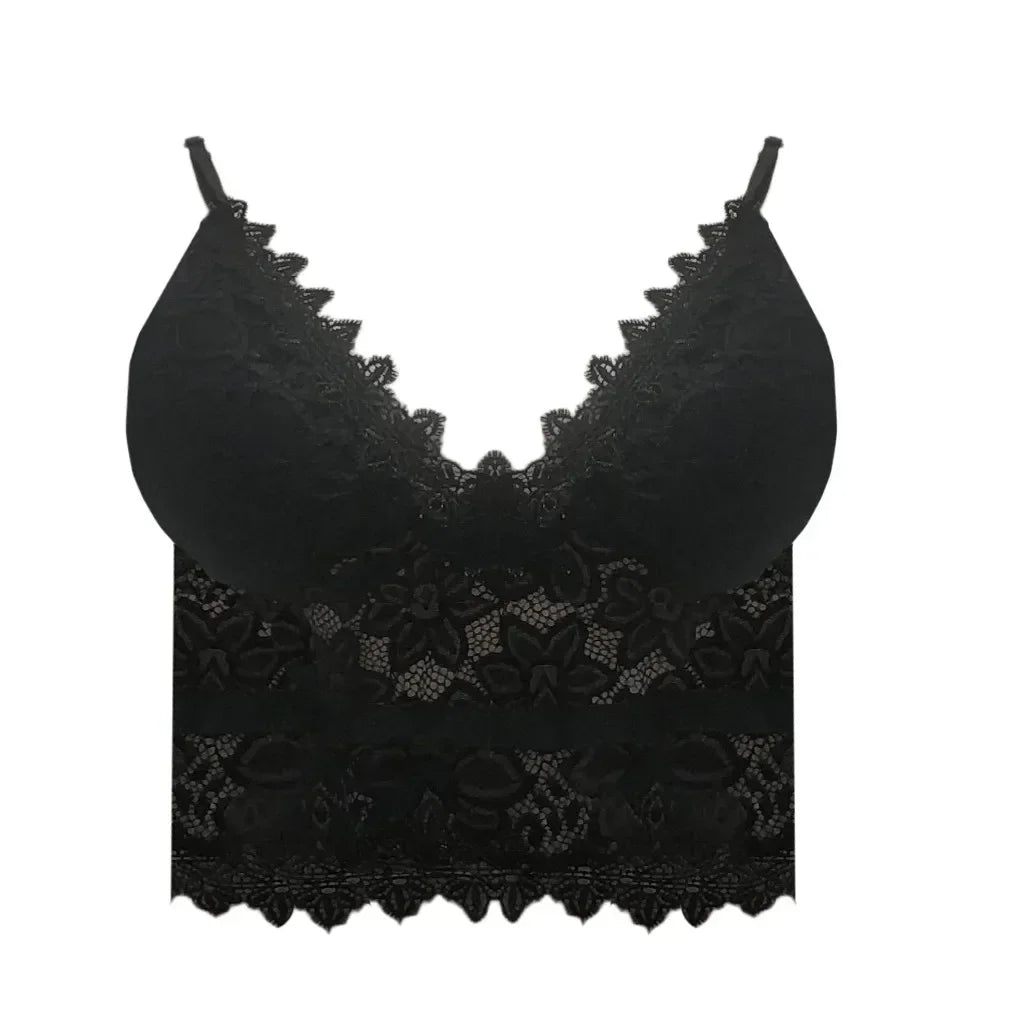 Bralette en Dentelle Florale Push-Up sans Armatures - Lingerie Sexy Femme Été - Just For Pure Ladies