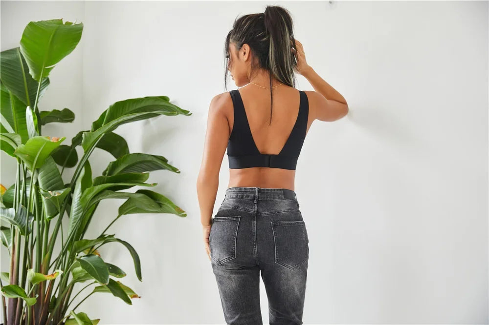 Soutien-gorge Push-up Dos Nu TakeTalk - Décolleté Plongeant Sans Coutures