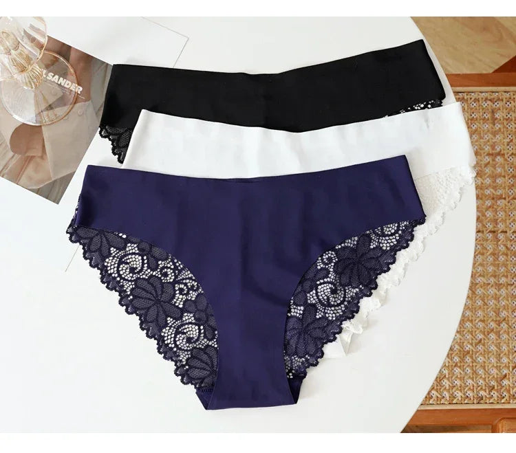 Culotte Dentelle Seamless CINOON Taille Basse - Slip Respirant et Confortable pour Femme