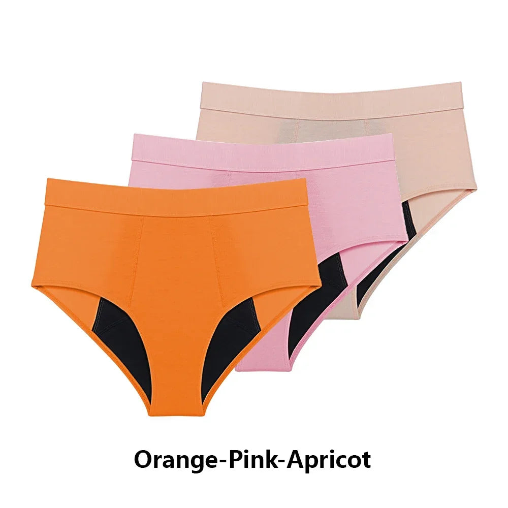 Culottes Menstruelles Flux Abondant - Lot de 3 culotte Périodiques Taille Haute Étanches