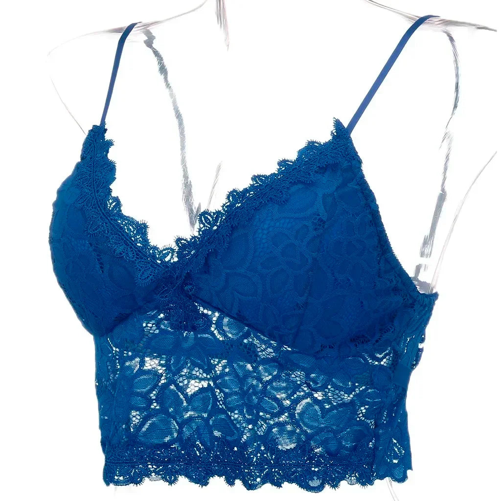 Bralette en Dentelle Florale Push-Up sans Armatures - Lingerie Sexy Femme Été - Just For Pure Ladies