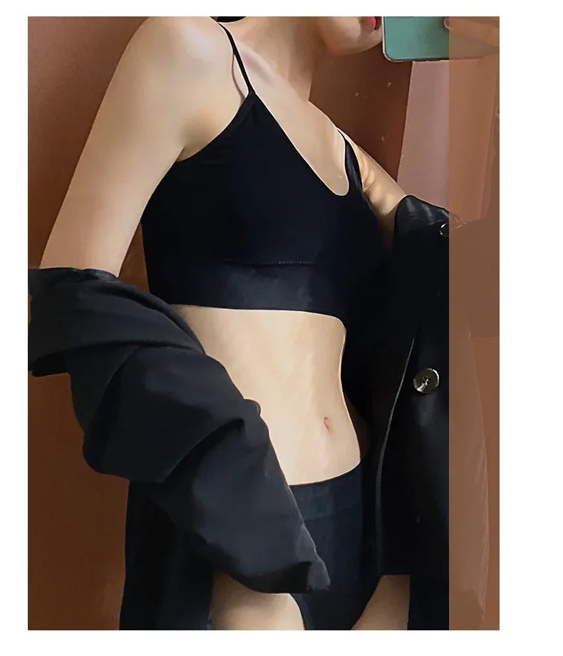 Ensemble Soutien-gorge Push-up et String Seamless - Lingerie Sport Fitness Femme