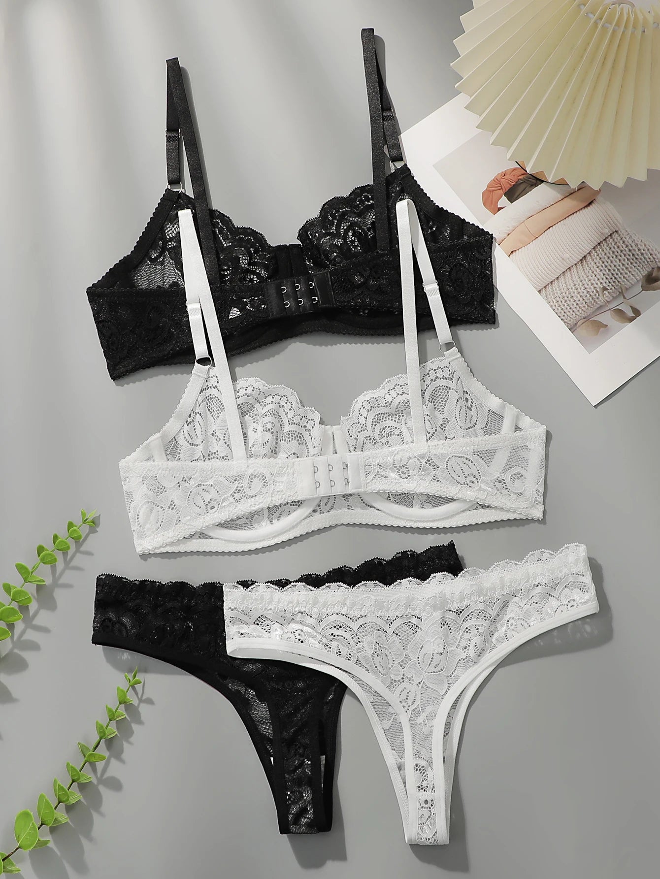 Ensemble Lingerie Dentelle Push-Up