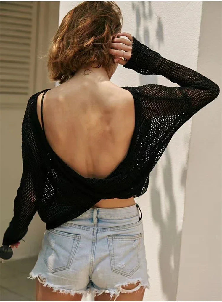 Soutien-gorge Push-up Dos Nu Sans Coutures avec Bretelles Tour de Cou - Effet Minceur 3/4 Bonnet