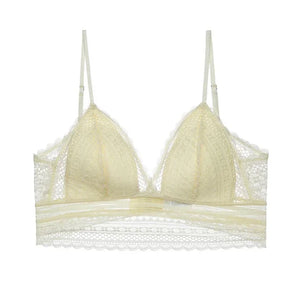 Soutien-gorge en Dentelle Française dos Nu sans Armatures - Bralette Triangulaire Douce