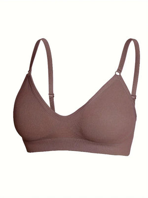 Soutien-gorge Push-up Sans Couture avec Bretelles Détachables - Lingerie Confort Invisible 3/4 Bonnet