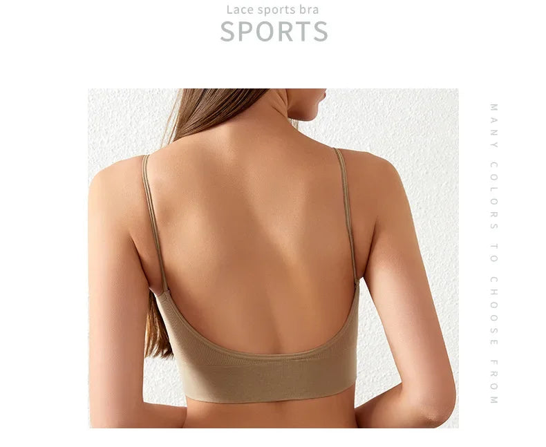 Ensemble Soutien-gorge Push-up et String Seamless - Lingerie Sport Fitness Femme