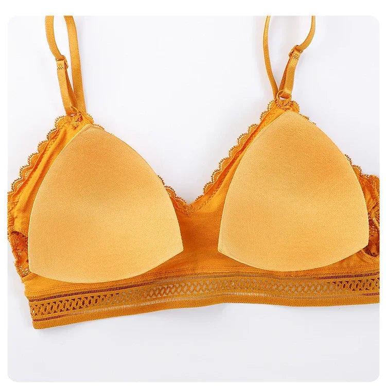 Ensemble de Lingerie en Dentelle Sans Coutures - Soutien-gorge Sans Armatures et Culotte