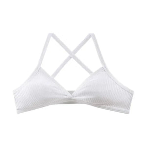 Bralette Triangle Deep V Style Français Sans Armatures - Lingerie Douce et Confortable - Just For Pure Ladies