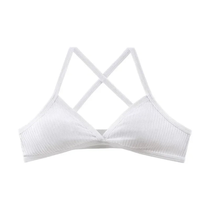 Bralette Triangle Deep V Style Français Sans Armatures - Lingerie Douce et Confortable - Just For Pure Ladies