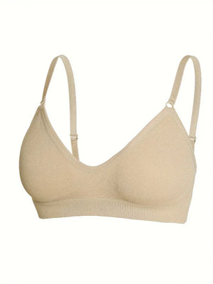 Soutien-gorge Push-up Sans Couture avec Bretelles Détachables - Lingerie Confort Invisible 3/4 Bonnet