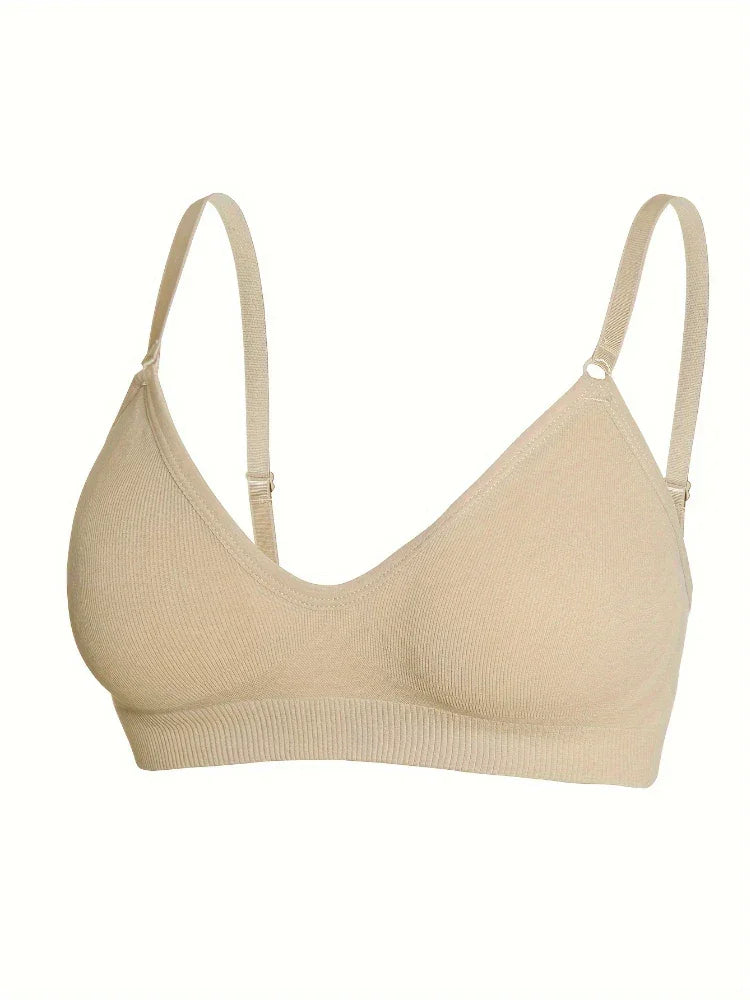 Soutien-gorge Push-up Sans Couture avec Bretelles Détachables - Lingerie Confort Invisible 3/4 Bonnet