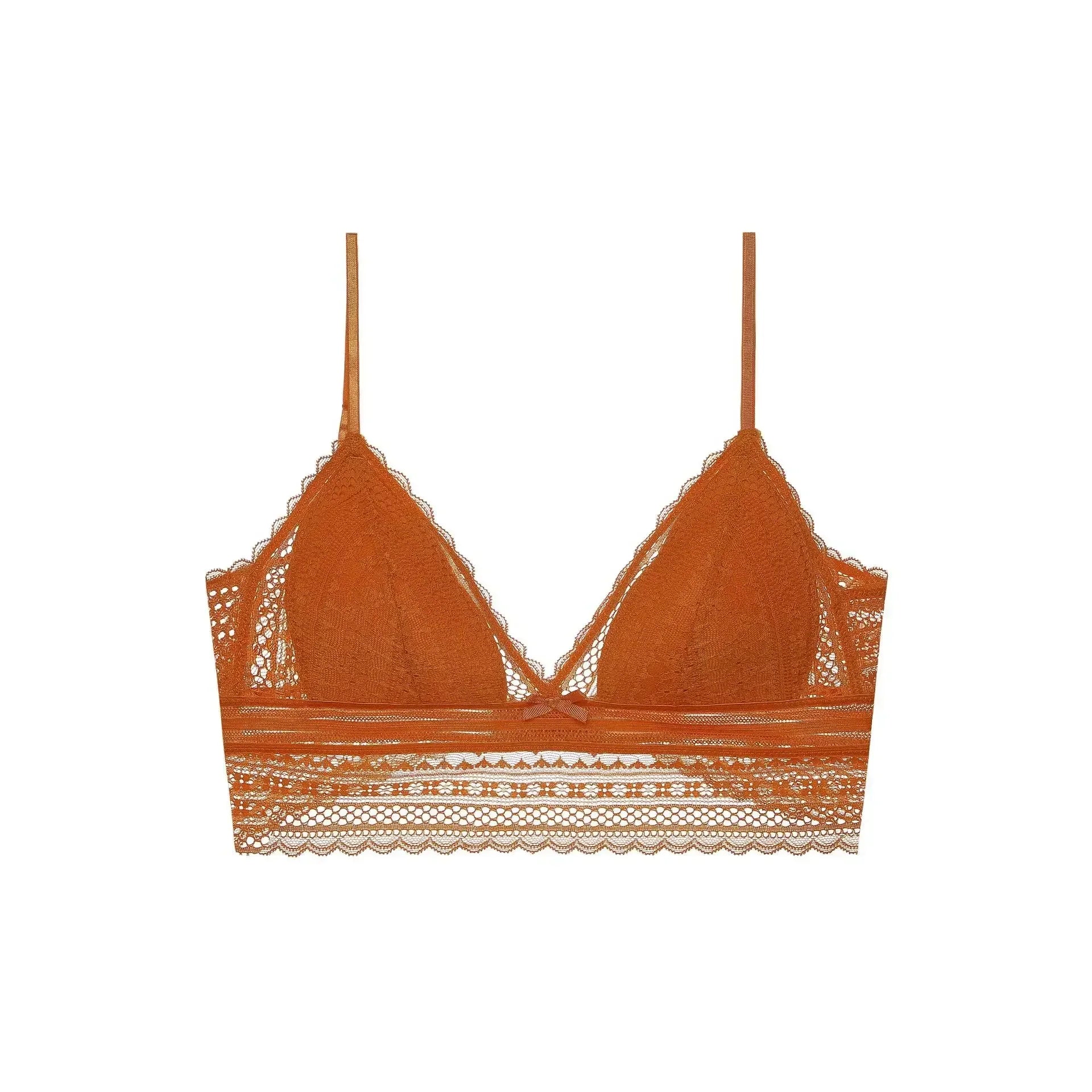 Soutien-gorge en Dentelle Française dos Nu sans Armatures - Bralette Triangulaire Douce