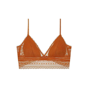 Soutien-gorge en Dentelle Française dos Nu sans Armatures - Bralette Triangulaire Douce