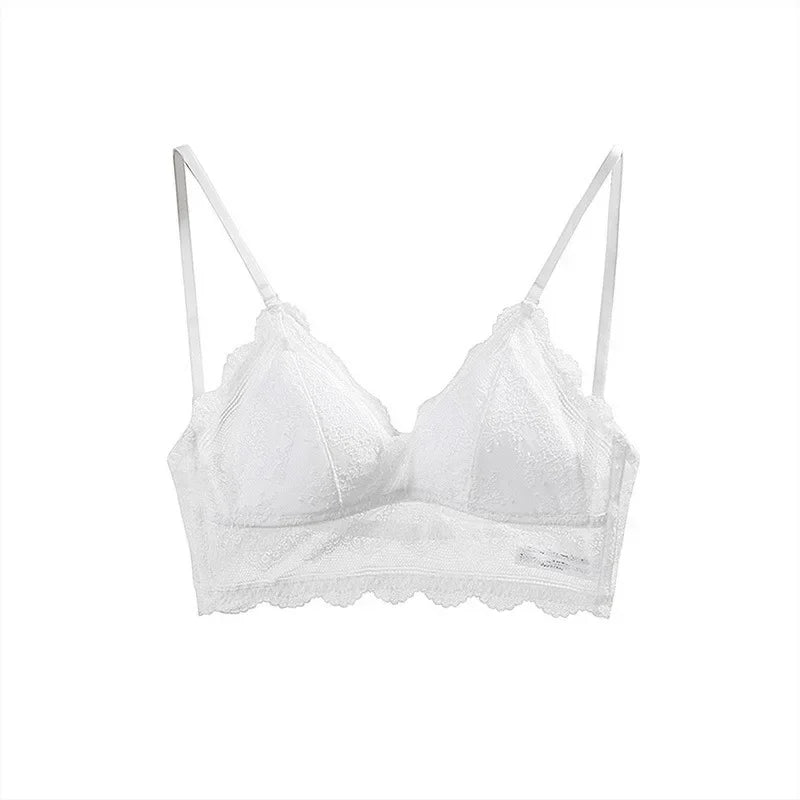 Soutien-gorge en Dentelle Deep V Dos Nu Sans Armatures - Bralette Push-up Seamless
