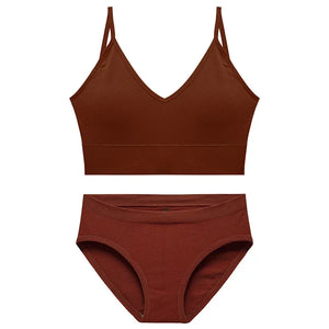 Ensemble Soutien-gorge Push-up et String Seamless - Lingerie Sport Fitness Femme