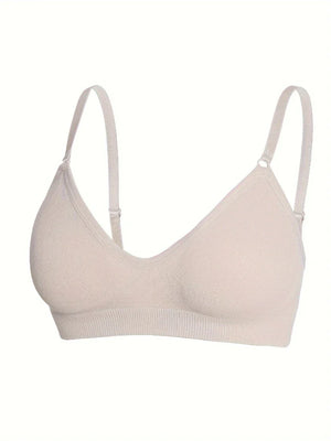 Soutien-gorge Push-up Sans Couture avec Bretelles Détachables - Lingerie Confort Invisible 3/4 Bonnet