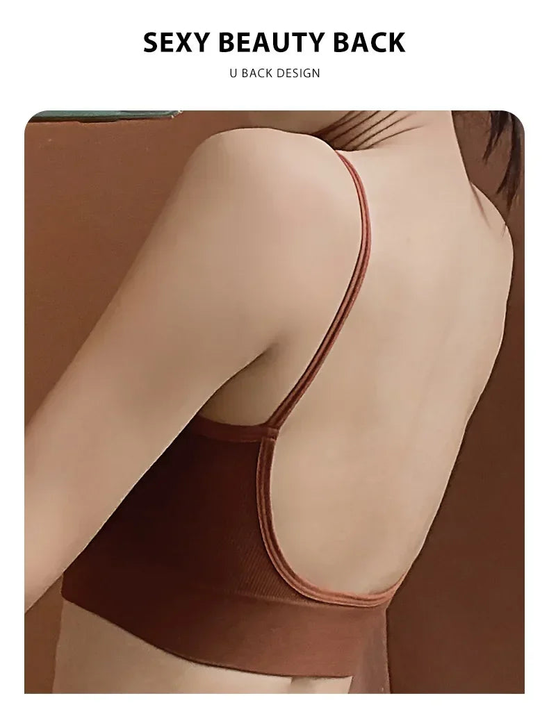 Ensemble Soutien-gorge Push-up et String Seamless - Lingerie Sport Fitness Femme