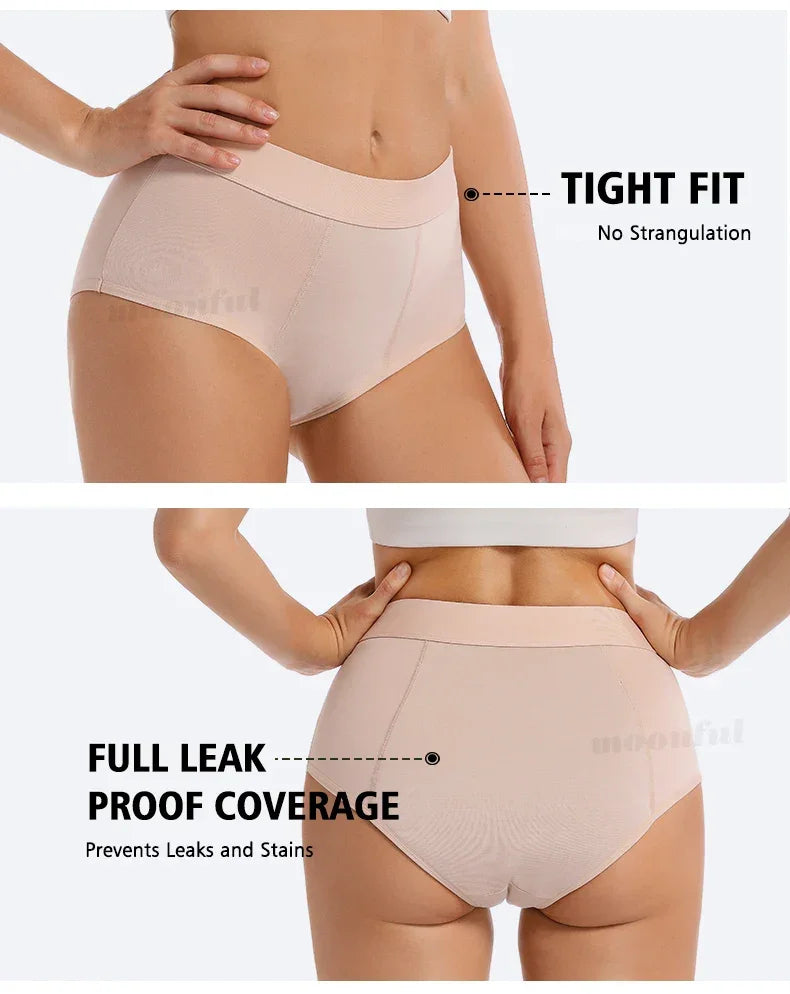 Culottes Menstruelles Flux Abondant - Lot de 3 culotte Périodiques Taille Haute Étanches