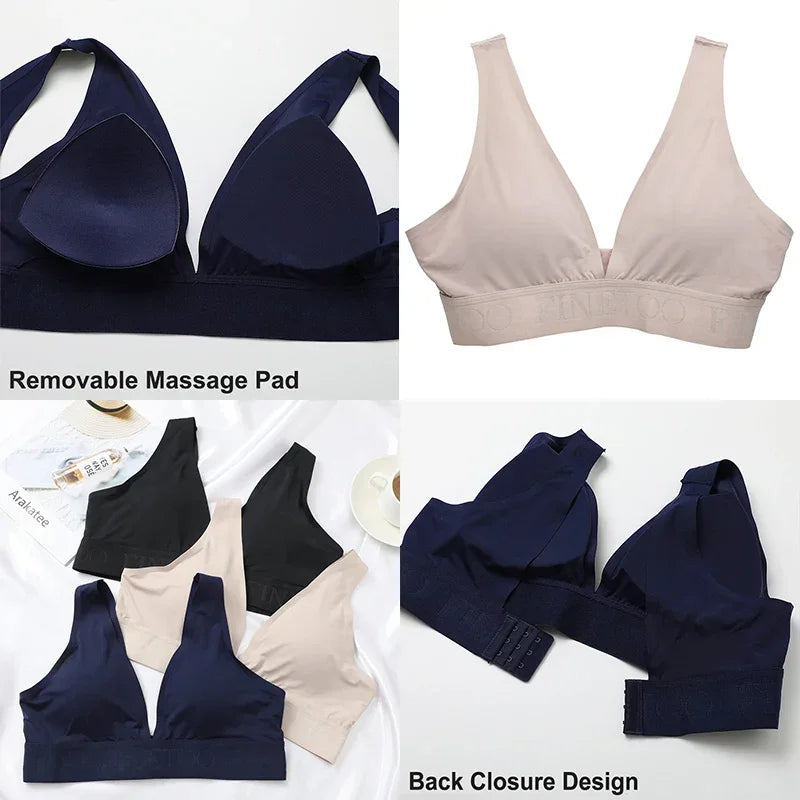 Soutien-gorge Push-up Dos Nu TakeTalk - Décolleté Plongeant Sans Coutures