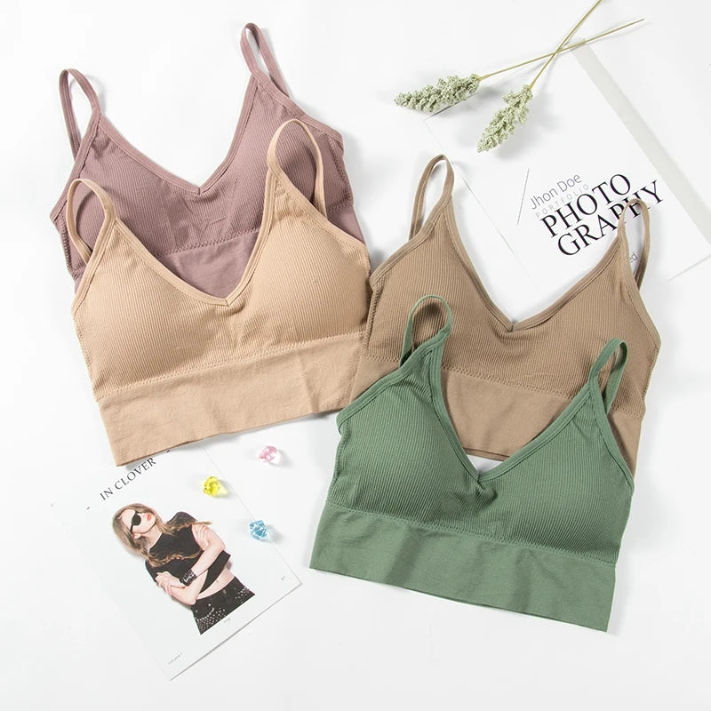 Débardeur Brassière sans Dos Forme U - Top Sexy sans Armatures pour Femme