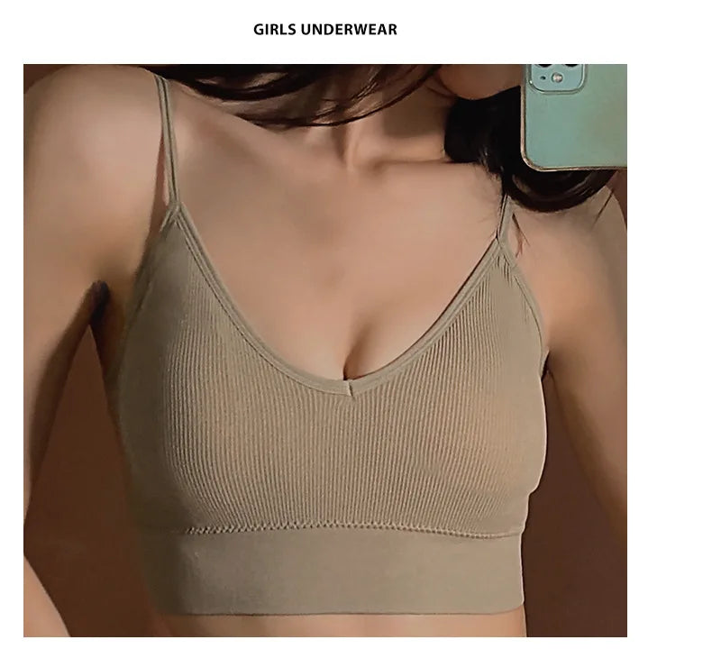 Ensemble Soutien-gorge Push-up et String Seamless - Lingerie Sport Fitness Femme