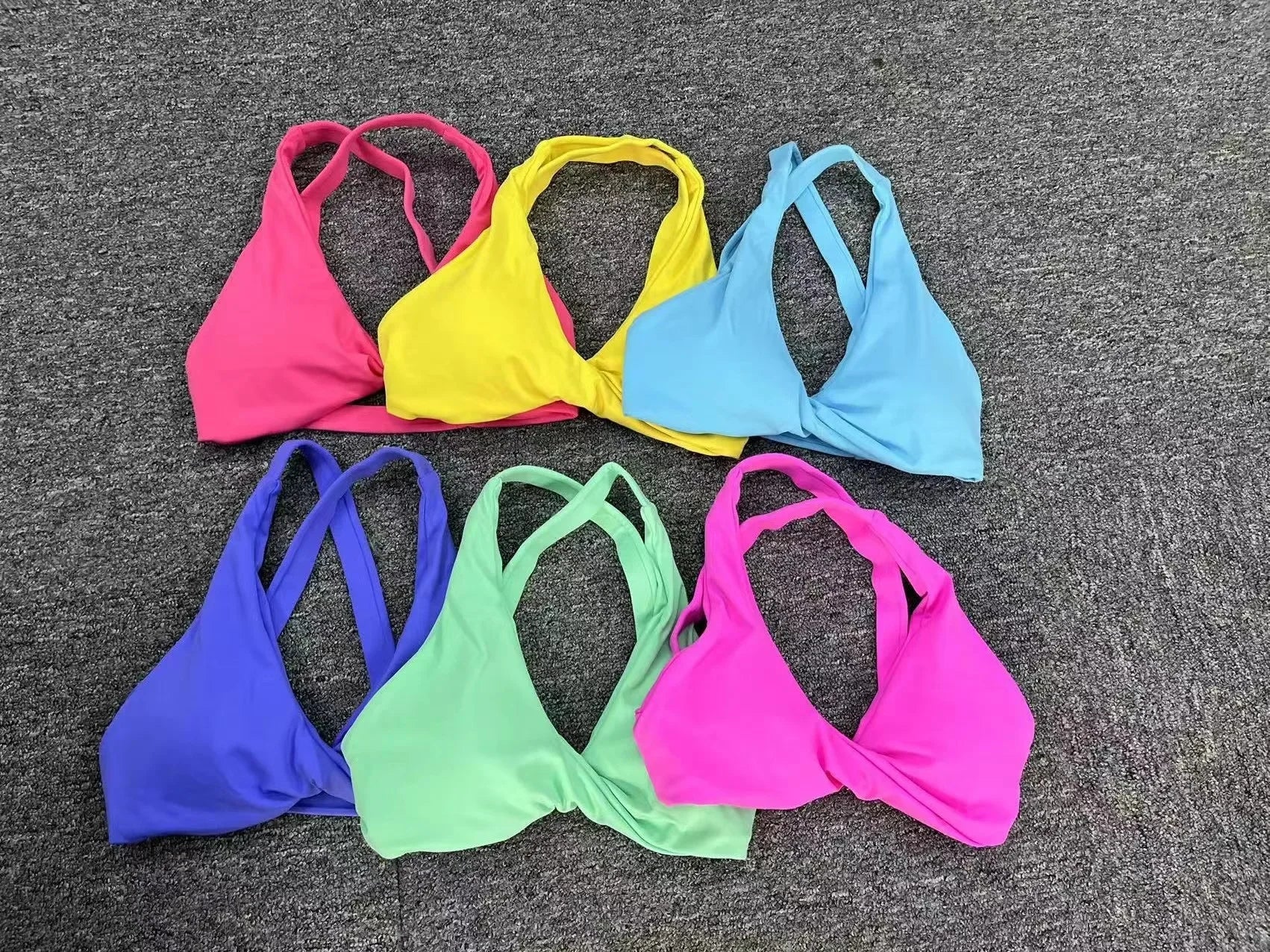 Brassière de Sport Femme Sans Coutures Dos Ouvert - Support Moyen Yoga Fitness
