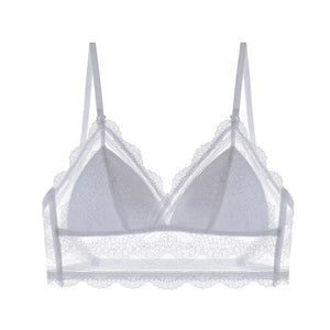 Soutien-gorge en Dentelle Deep V Dos Nu Sans Armatures - Bralette Push-up Seamless