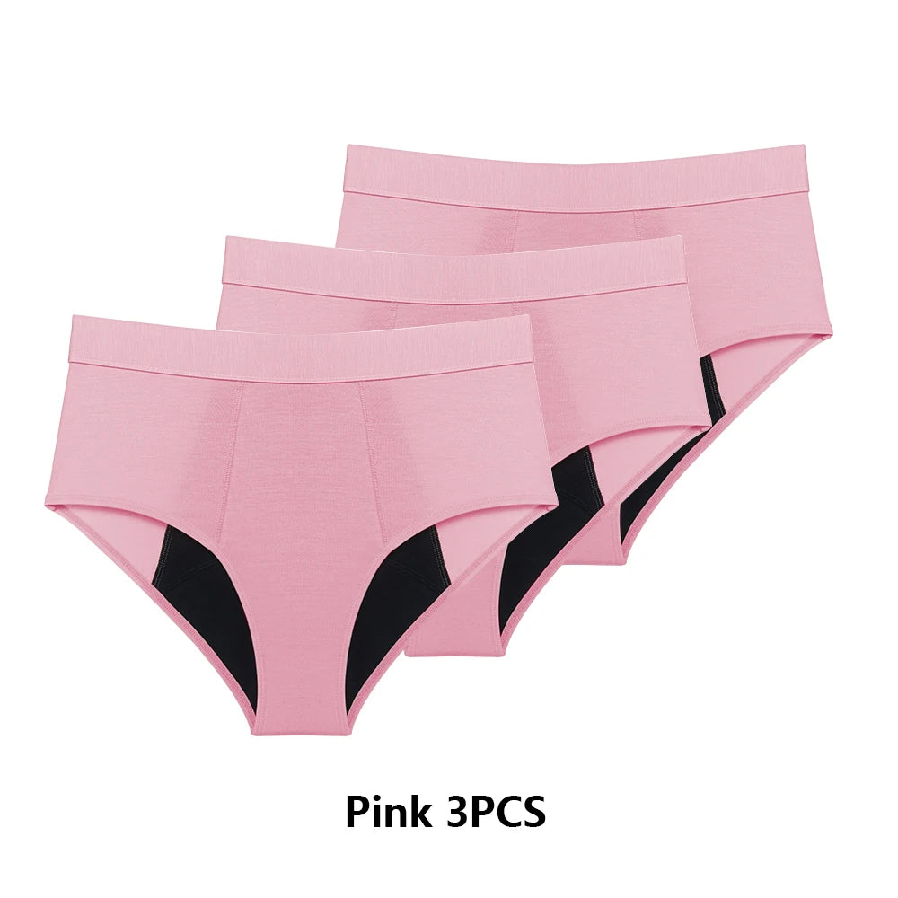 Culottes Menstruelles Flux Abondant - Lot de 3 culotte Périodiques Taille Haute Étanches