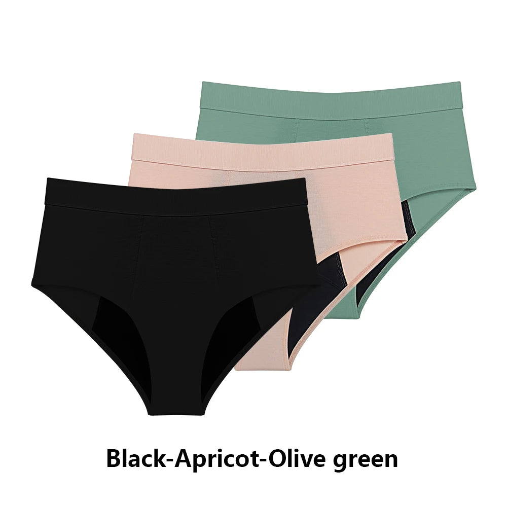 Culottes Menstruelles Flux Abondant - Lot de 3 culotte Périodiques Taille Haute Étanches