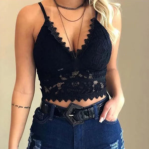 Bralette en Dentelle Florale Push-Up sans Armatures - Lingerie Sexy Femme Été - Just For Pure Ladies