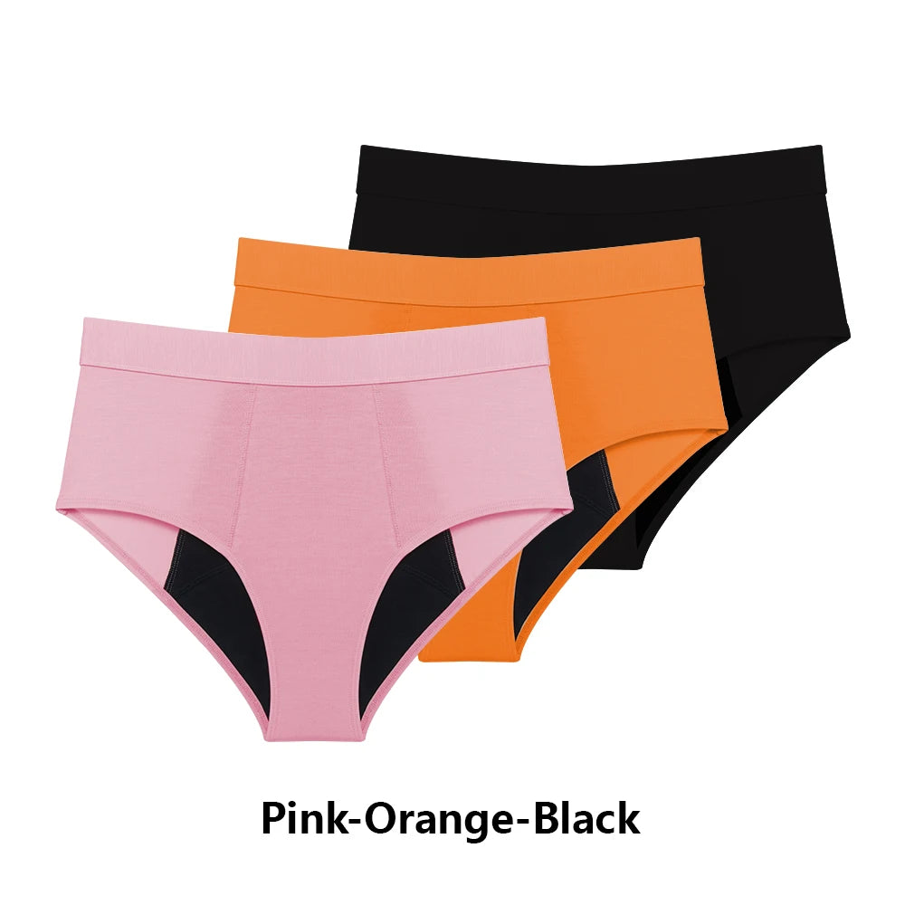 Culottes Menstruelles Flux Abondant - Lot de 3 culotte Périodiques Taille Haute Étanches