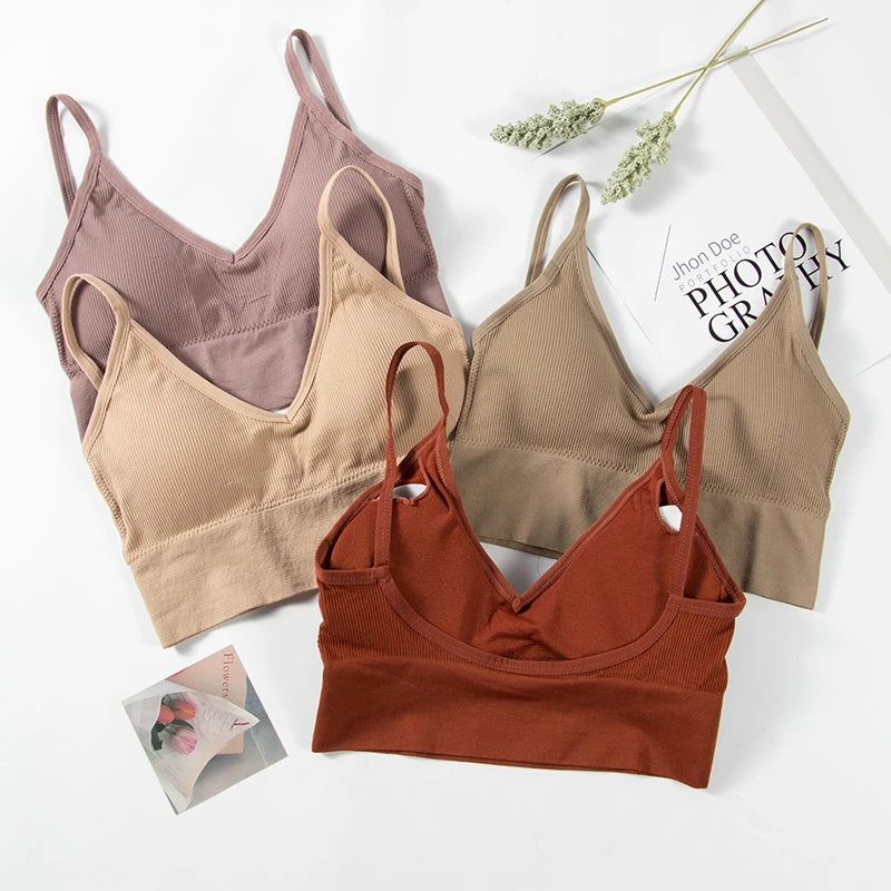 Débardeur Brassière sans Dos Forme U - Top Sexy sans Armatures pour Femme