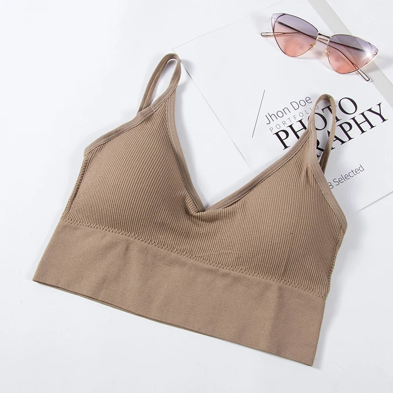 Débardeur Brassière sans Dos Forme U - Top Sexy sans Armatures pour Femme